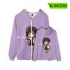 Sudadera con Capucha y Cremallera con Estampado Periférico de Animación DemonSlayerKimetsu para Mujer, Chaqueta Deportiva
