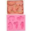 Direto da fábrica novo 5 carros silicone açúcar bolo decoração molde feito à mão chocolate assar H3003