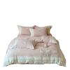 Toalla coreana bordada de algodón, conejo lindo, Ins, rosa lindo, doble capa, hilo arrugado, juego de cuatro piezas de ropa de cama de algodón puro