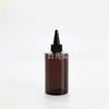 Garrafa marrom de 200ml com tampa pontuda e ombro reto, frasco de óleo com tampa pontuda, frasco de cola de 200ml com tampa pontuda, frasco de óleo essencial com tampa pontuda, frasco de perfume