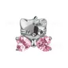 Brincos de Titânio F136 com Orelhas de Gatinho, Laço em Formato de Coração, Piercing de Língua com Zircônia Brilhante, Piercings de Lóbulo da Orelha, Pontas de Reposição para Joias