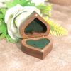 Caja para anillos de nogal negro con amor grabado, madera maciza, para propuesta, para par de anillos, caja de regalo, joyero, empaque para joyas, para mujer