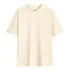 Nova Camiseta Solona de Manga Curta Verão Cor Sólida Toque Gelado Manga Curta Solta Gola Redonda Seda de Gelo Algodão