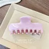 Pinza para el pelo cuadrada serie crema de macarrón dulce estilo francés, pinza de tiburón grande de color sólido elegante, accesorio para el pelo versátil para mujer