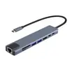 Estação de Docking Type-C Dock de Expansão 11 em 1 Pad para Laptop Hub 7 em 1 Conversor de Placa de Rede Multifuncional