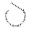 Aretes de titanio G23 con forma de D para la nariz, aro cerrado, hebilla, cuerpo de aleación de titanio, joyería para piercing corporal, piercing de nariz, joyería simple