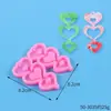 Molde de silicona para pendientes redondos grandes y pequeños diy, molde de silicona para colgante de mariposa hecho a mano, corazón, resina epoxi de silicona