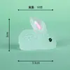 Enfeites de Micro Paisagismo Animais Fofos Desenho Animado Coelho Colorido Luminoso Coelho Fofo Luminoso Acessórios de Resina para Plantas de Jardim