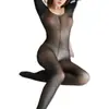 Calcetines de una sola pieza Calcetines de una sola pieza Medias ajustadas Marioneta de cuerpo entero Pareja masculina Calcetines de seda negros Calcetines de seda transparentes Entrepierna abierta y aumento de longitud