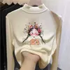 Camiseta térmica para niña con forro de polar, cuello semi-alto, camiseta gruesa, nuevo estilo otoño/invierno 2026, tejido cepillado, para niños de talla mediana y grande
