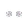 Fivelas Irregulares de Flor com Zircônia Total para Fones de Ouvido Bluetooth Sem Fio Fivelas de Orelha Decoração de Fivela de Diamante Removível