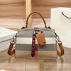 Moda Europea y Americana Bolso Cuadrado Pequeño de Cuero Suave Tendencia 2026 Nuevo Bolso de Cuadros Tipo Almohada Bolso de Mano para Mujer Bolso Cruzado