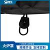 Venta Caliente Transfronteriza Hoguera Exterior Cubierta para Hogar Tela Oxford Negra Plateada Recubierta Impermeable Cubierta para Hoguera de Fuego a Prueba de Polvo y Lluvia Cubierta para Hogar