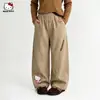 Pantalones de hoz casuales de otoño para niñas 2026 Estilo nuevo Ropa para niños medianos y grandes Elegantes Versátiles Sueltos de pierna ancha Pantalones deportivos