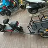 Remolque pequeño para motocicleta, bicicleta eléctrica, transporte de carga, triciclo, viaje, pesca, remolque para venta ambulante