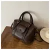Bolso de Mano a Hombro con Textura de Lujo Ligero para Mujer, Bolso Cuadrado Pequeño Casual Simple, Bolso Cruzado Retro Trendy Europeo y Americano para Viajes