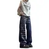 Pantalones Casuales de Pierna Recta Apilados Largos para Hombre y Mujer, Estilo Callejero de Otoño, Pantalones Casuales con Estampado de Letras Retro Americano y Graffiti