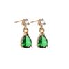 Elegantes y sencillos pendientes pequeños de cristal de circonita en forma de gota de agua con colgante bañado en oro Color Joker pendientes al por mayor