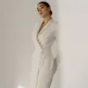 Spot 2025 Primavera Nuevo Transfronterizo Europeo y Americano Exportación Traje Vestido de Botones de Manga Larga de Color Puro para Mujer