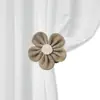 Clipes de Cortina Florais, Amarrilhos de Tecido para Cortinas de Gaze Sem Furo, Clipes Decorativos Criativos de Buquê de Tecido para Cortinas de Quarto e Sala de Estar