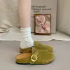 Mules Versáteis de Bico Fechado para Mulheres 2026, Sandálias Birkenstock Planas Casuais Slip-On com Fivela, Nova Moda de Verão