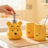 Botella de Jabón con Forma de Dibujo Animado de Winnie the Pooh para Baño del Hogar Jabón de Manos para Baño Champú Botella Dispensadora Multifuncional