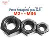 Porca sextavada de alta resistência grau 12.9 tampa de parafuso m8M6M4M3m10mM512M2m16-20 Oxidação Preta
