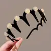 Elegante diadema de cuadros de lunares para mujer, diadema de corona alta para lavarse la cara, diadema para uso diario con dientes, accesorio para el cabello