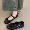 Zapatos Mary Jane de estilo coreano con lunares, estilo ballet, modelo nuevo de verano 2026, mocasines de suela blanda con una sola tira, zapatos de corte bajo elegantes.
