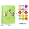 Bolsa de papel impresa plana serie de animación bolsa de regalo de dibujos animados papel kraft blanco bolsa de embalaje de regalo de gran capacidad al por mayor