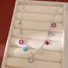 Nueva Serie de Vacaciones de Primavera Collar de Flor de Rombo Colgante Dulce y Sencillo Cadena de Clavícula de Concha Collar Versátil para Mujer