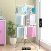 Secador de roupas infantil, varal dobrável e giratório para varanda, estante multicamadas de piso para bolsas, roupas e fraldas