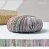 Color cálido camuflaje algodón peinado teñido por segmentos algodón peinado spray de lana hilo de algodón hilo de algodón mixto color bola de algodón camuflaje hecha a mano DIY