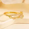 Pulsera de Cobre Chapado en Oro con Circonitas para Mujer con Diseño de Nariz de Cerdo, Joyería de Lujo Ligero y Estilo Fresco