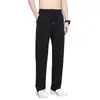 Pantalones Largos de Seda Helada de Verano para Hombre, Pantalones Deportivos Finos, Holgados, de Pierna Recta, Pantalones Casuales, Pantalones Versátiles de Color Sólido, Pantalones de Chándal para Hombre
