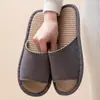 Chinelos de Linho para Primavera e Outono, Femininos com Solado Macio para Interior Antiderrapantes Respiráveis Antiodor, Chinelos de Algodão e Linho para Todas as Estações para Casais e Homens