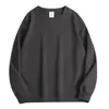 Sudadera de peso pesado 300g Hombros descubiertos Huamian Casual Holgada Estilo Primavera, Otoño e Invierno Se puede imprimir con logo Color liso Cuello redondo Mangas largas