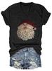 Camiseta de manga corta 3D para mujer, nueva camiseta de verano con estampado digital de comercio exterior para mujer, top sexy con cuello en V de Amazon