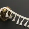 Accesorios de Encaje para Escoba 4.5cm Material Hecho a Mano DIY Encaje para Mantel con Cinta de Poliéster y Algodón Borde de Lana Tnp004