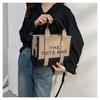 Nova Bolsa Tote Moderna com Costura Colorida Contrastante Portátil de Ombro Transversal Alta Qualidade Bolsa Feminina Grande Capacidade para o Dia a Dia