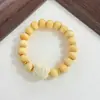 Colección de Pulseras de Madera Negra Flor China con Cuentas Luminosas, Pulseras de Calidad, Cuentas de Rosario para Hombres y Mujeres, Puestos Retro del Mercado Nocturno