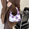 Bolsa de viagem estilo coreano 2024 inverno nova bolsa feminina moda simples bolsa de ombro pelúcia casual bolsa de axila