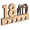 Nuevo clip para regalo de dinero de felicitación, idea de regalo creativa, adorno numérico temático de edad, decoración de escritorio de madera para regalos en efectivo