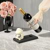 Estante para vinos tintos al por mayor, vitrina para vinos, adornos para la entrada de la sala de estar, aparador ligero, decoraciones de lujo para el hogar, lindo estante de almacenamiento con forma de conejo.