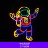 Luces de neón para comercio exterior transfronterizo, nuevas luces con modelo de astronauta, luces luminosas creativas para decoración interior, ambiente Pared