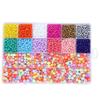 Cuentas de Semilla de 4 mm + Cuentas de Letras Inglesas Acrílicas Kit DIY para Pulsera Collar Cadena de Cuentas Kit DIY Tejido