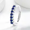 Anillo de Moda Nuevo para Mujer, Lujo Ligero con Microincrustaciones de Zirconia, Venta Caliente Transfronteriza, Anillo Sencillo y de Alta Gama Siete Princesas de Colores para Mujer