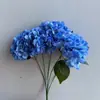 Flores Artificiais 5 Cabeças Hortênsia Francesa Casamento Floral Hortênsia Hotel Arco Floral Decoração Caminho de Flores Guia Flores Atacado