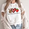 Camiseta Kawaii de Morango da Moda 2025 com Estampa de Desenho Animado Bonito para Mulheres Casual Harajuku com Gola Redonda