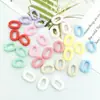 Hebilla de cadena acrílica 14x 19 mm color caramelo colorido hebilla accesorios para llavero DIY cadena de equipaje